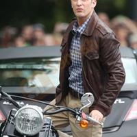 Steve Rogers Locomotive Captain America Real Leather Jacket for Men's Internal Viscose Lining Brown - Thumbnail 2