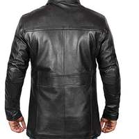 Biker Racer Real Lambskin Leather Jackets for Mens Bristol Black - Thumbnail 1