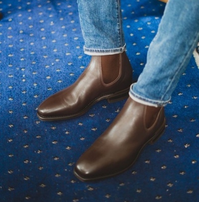 Classic New Chocolate Brown Chelsea Handmade Leather Formal Shoes,Adult Party Wear Shoes