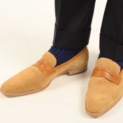 Elegant western style beige loafer wedding shoes,men's christmas suede shoes