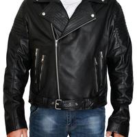 Fast And Furious 7 Premiere Tyrese Gibson Real Leather Jacket Viscose Inner Lining Black - Thumbnail 1