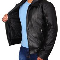 Fast 8 Premiere Dwayne Johnson Genuine Leather Jacket for Men's Viscose Lining Buttons & Zipper Closure - Thumbnail 4