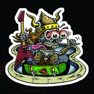 Viking freak sticker (full color vinyl) - Thumbnail 2