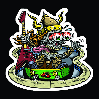 Viking Freak sticker (full color vinyl)