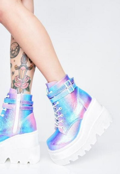 High Heels Women Wedges Side Zipper Boots For Children G7510