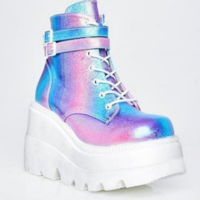 High Heels Women Wedges Side Zipper Boots For Children G7510 - Thumbnail 3