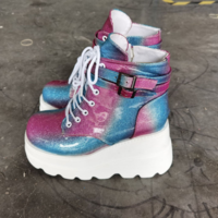 High Heels Women Wedges Side Zipper Boots For Children G7510 - Thumbnail 5