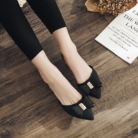 Pointed High Heels Fashion Sandals Multicolor Bow Casual Shoes Flower Sandals G5750 - Thumbnail 6