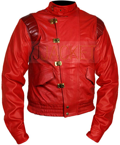 Red A.K.I.R.A Moto Leather Jacket