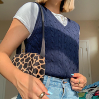 Free Shipping-VINTAGE TWIST KNIT VEST - Thumbnail 2