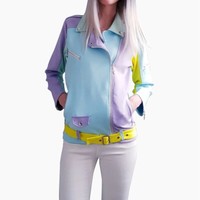 Chic Side Zip Women's Suede Jacket - Thumbnail 1