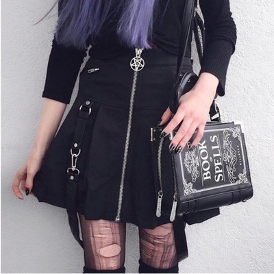 Black gothic harajuku skirt - Thumbnail 3