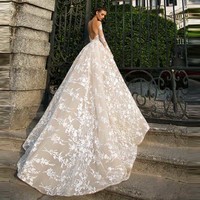 Wedding Dresses,Tulle with Appliques Wedding Dresses, Long Sleeves Wedding Dresses, Sexy Bridal Dresses, Elegant Wedding Party Dresses,21 - Thumbnail 1