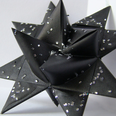 Black moravian stars - set of 5