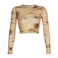 SUN / MOON MESH LONG SLEEVE TOP - Thumbnail 3