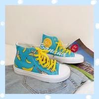 Cute fruit high-top ulzzang sneakers learn hand-painted canvas shoes sneakers - Thumbnail 6