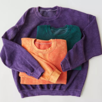 Free Shipping-VINTAGE ACID WASH SWEATER - Thumbnail 2