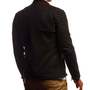 Men's Black Biker casual quilted transition summer velvet stand-up collar faux leather jacket-2