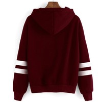 Sunflower Print Casual Sweater Hoodies - Thumbnail 4