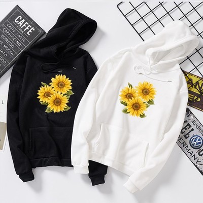 Kawaii harajuku sunflower print hoodies