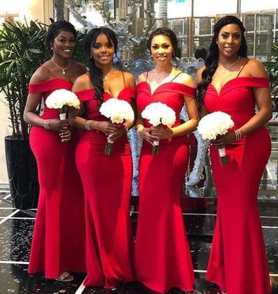 Spaghetti Straps Mermaid Bridesmaid Dresses under 100