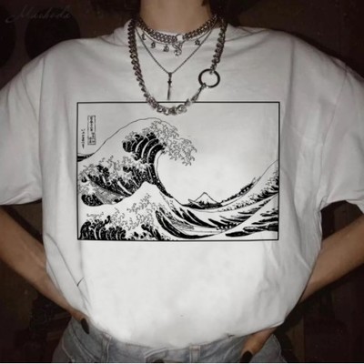 The great wave of kanagawa printed t-shirt
