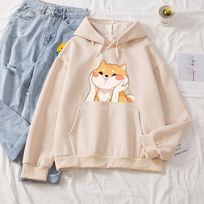 Kawaii shiba inu harajuku hoodie - Thumbnail 2