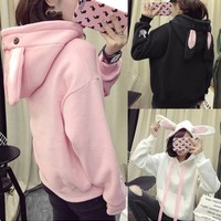 Kawaii Rabbit Ears Sweatshirt Hoodies - Thumbnail 3