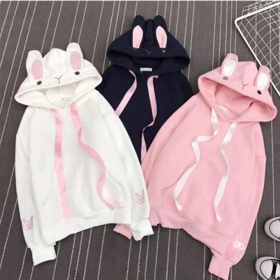 Kawaii rabbit ears sweatshirt hoodies