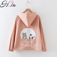 Kawaii Cartoon Cat Hoodies - Thumbnail 1