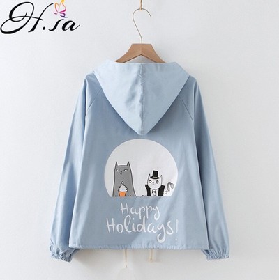 Kawaii Cartoon Cat Hoodies