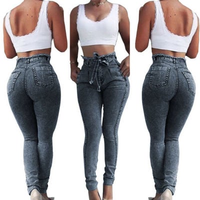 Gray denim pants-tde - Thumbnail 5