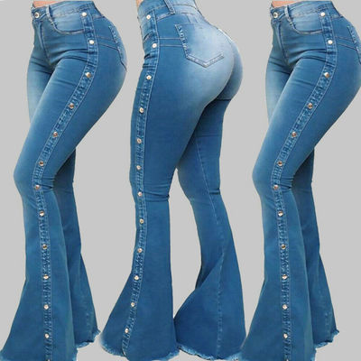 Studded flare denim-tde - Thumbnail 4