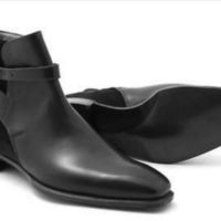 Classic Handmade Black Leather Suede Jeans Wear Jodhpur Buckle Fastening Boot For Men's And Adults - Thumbnail 1