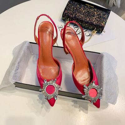 Pointed Toe Ladies Sandals 2020 New Rhinestone High Heels Women Shoes