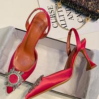 Pointed Toe Ladies Sandals 2020 New Rhinestone High Heels Women Shoes - Thumbnail 3