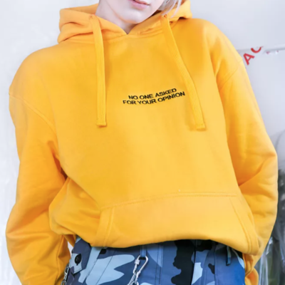 Free shipping-"no one asked for your opinion" hoodie - Thumbnail 4