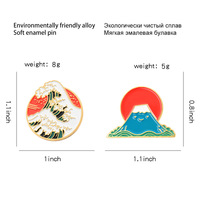 FUJI MOUNTAIN AND KANAGAWA WAVES PINS SET  - Thumbnail 5