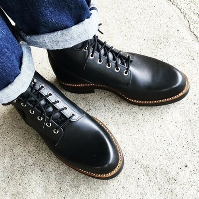 Bespoke men handmade black leather boots, men’s ankle high stylish boots - Thumbnail 2