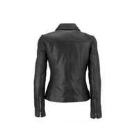Womens Motorcycle Moto Biker Racing Slim Fit stylish Lambskin Leather Jacket for Ladies Black - Thumbnail 1