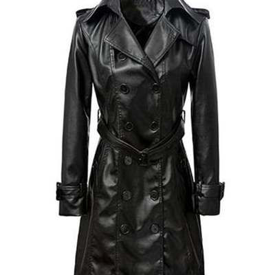 Women's smarterious long coat blazar sheep leather jacket with 100% polyester lining