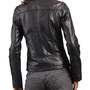 Women Genuine Real Lambskin Leather Jacket Ladies Slim Fit Biker Coat Front Full Zipper Closure-1