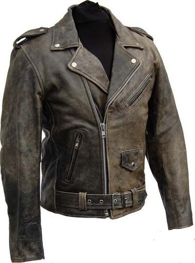 Retro style vintage look Leather Jacket Perfect for Biking 100% Real Leather Natural leather style