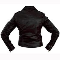 Black Motorcycle Biker Racing Leather Jacket Real Leather Jackets - Thumbnail 1