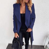 Casual Pure Color Fashion Long Sleeve Jacket - Thumbnail 1