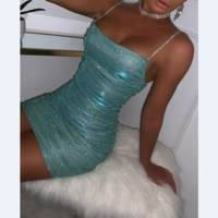 Slim Women's Sexy Sling Sleeveless Dress - Thumbnail 8