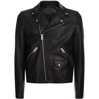 Real New Genuine Lambskin Leather Designer Collection Black Biker Motorcycle Slim Fit with Zipped Pocket,Zipper,Collar Jacket - Thumbnail 4