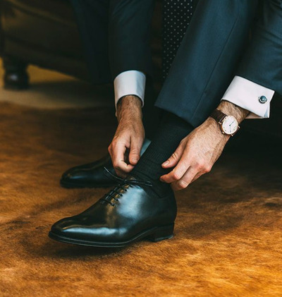 Best Christmas Gift Black Derby Handmade Leather Lace Up Office Shoes,Men's Party Wear Shoes For Decent Personality