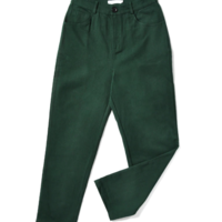 RETRO STYLE LOOSE PANTS IN HEMLOCK GREEN - Thumbnail 1