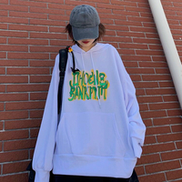Graffiti Print Hooded Sweatshirt - Thumbnail 5